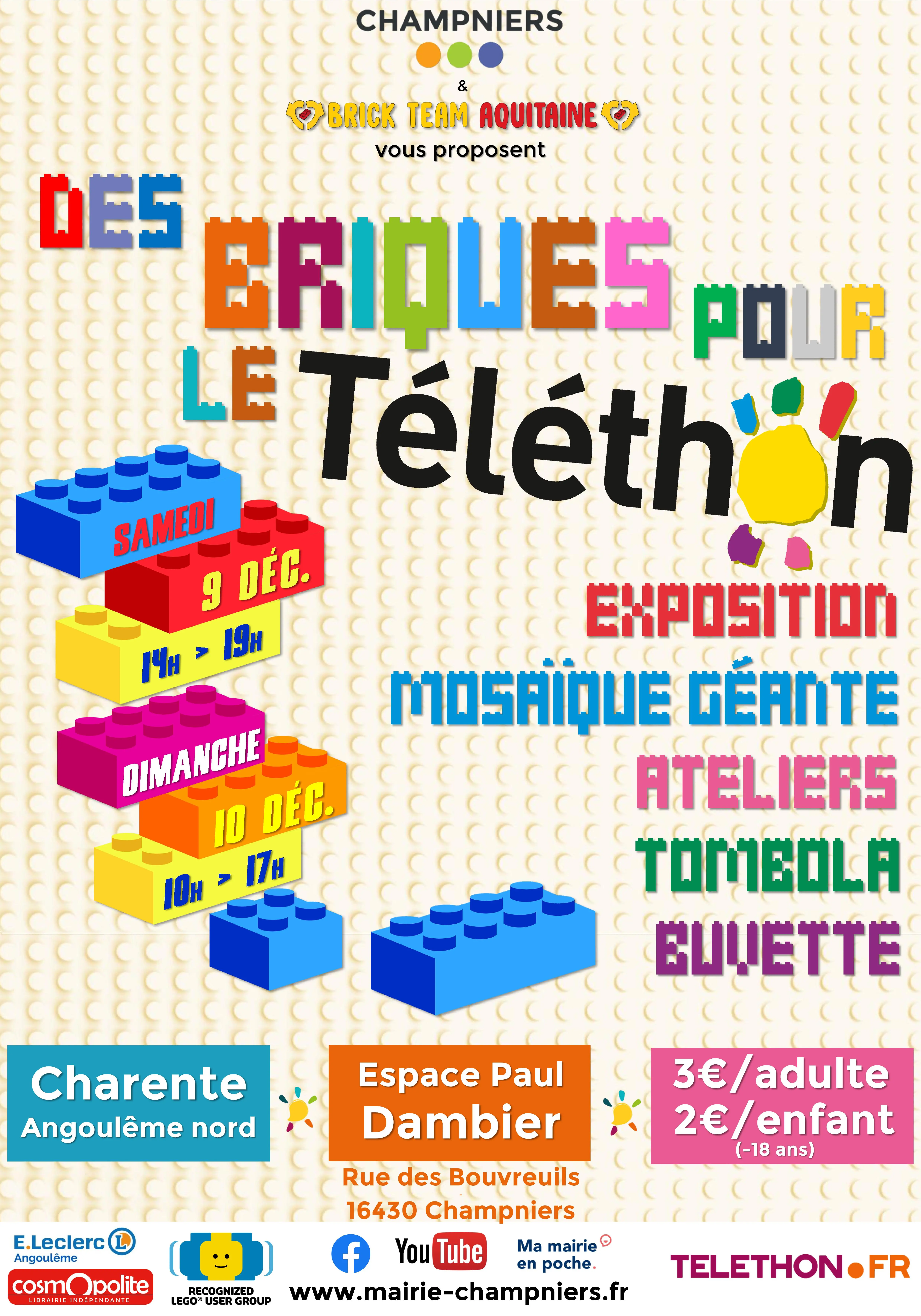 Retour exposition : Des Briques pour le Téléthon 2023